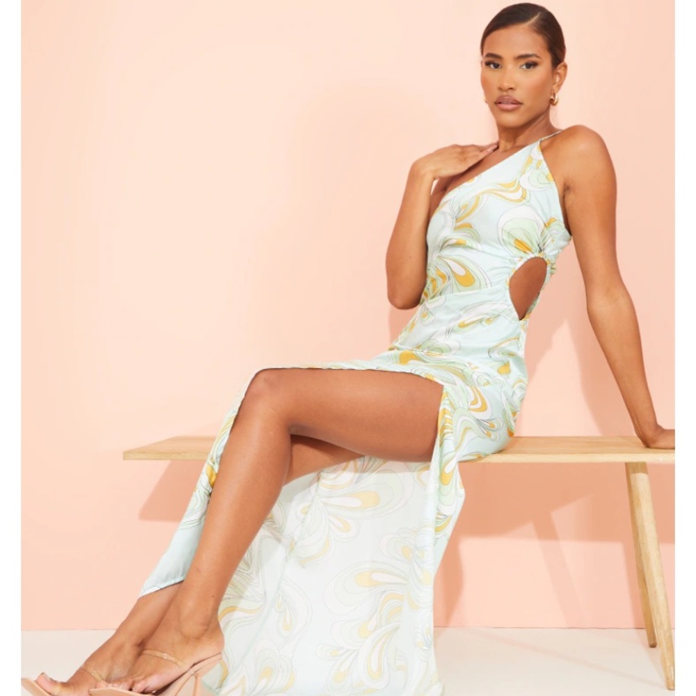 BNWT Pretty Little Thing One Shoulder Dress - Size 4